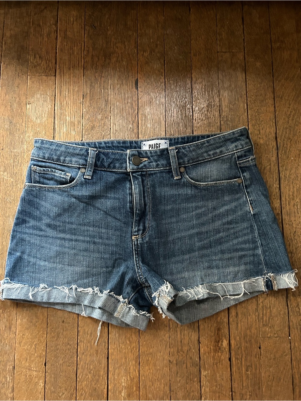 PAIGE Jimmy Jimmy Denim Short - Medium Blue Wash 98% denim, 2% elastane